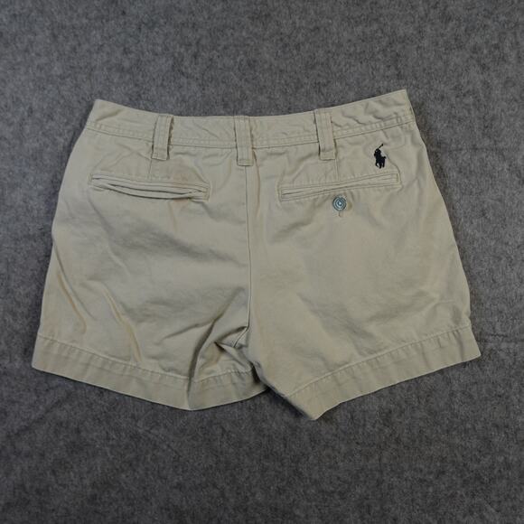 Polo Ralph Lauren Shorts Womens 2 Khaki Chino 4" Tan Preppy Pony Chino Golf - Picture 5 of 8